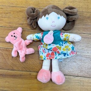 JoLijou Floral Doll with Pink Teddy